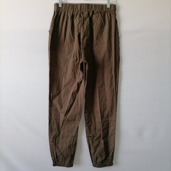 Shein Womens Brown High Rise Tie Front Elastic Waist Jogger Pants Size L - Picture 4 of 7